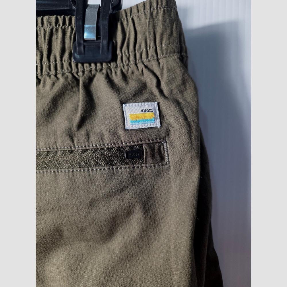 Vuori Ripstop Shorts Mens Medium Dark Oregano Green Organic Cotton Hiking V330 - Picture 4 of 8